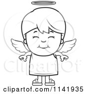 Poster, Art Print Of Black And White Smiling Angel Boy