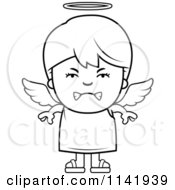 Poster, Art Print Of Black And White Mean Angel Boy