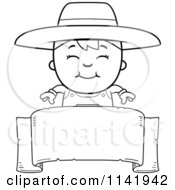 Poster, Art Print Of Black And White Farmer Boy Over A Banner