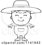 Poster, Art Print Of Black And White Smiling Farmer Boy