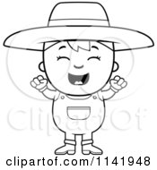 Poster, Art Print Of Black And White Happy Farmer Boy