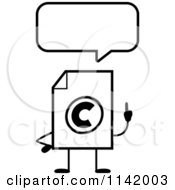 Poster, Art Print Of Black And White Copyright Document Mascot Talking