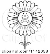 Poster, Art Print Of Black And White Depressed Daisy Flower Character