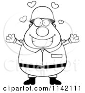 Poster, Art Print Of Black And White Loving Chubby Army Man