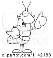 Poster, Art Print Of Black And White Lobster Or Crawdad Mascot Character With An Idea