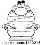 Poster, Art Print Of Black And White Calm Pudgy Mummy