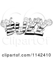 Poster, Art Print Of Black And White Buzz Bees