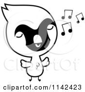 Poster, Art Print Of Black And White Cute Baby Chick Whistling