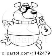 Poster, Art Print Of Black And White Dog Robbing A Bank
