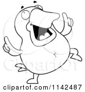 Poster, Art Print Of Black And White Dancing Duck