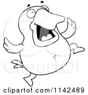 Poster, Art Print Of Black And White Jumping Duck