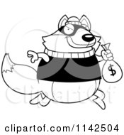 Poster, Art Print Of Black And White Fox Robbing A Bank