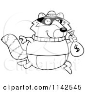 Poster, Art Print Of Black And White Raccoon Robbing A Bank