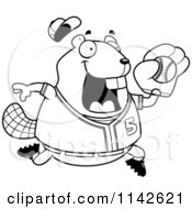 Poster, Art Print Of Black And White Chubby Badger Playing Baseball