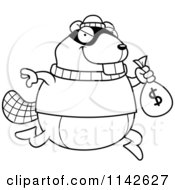 Poster, Art Print Of Black And White Beaver Robbing A Bank