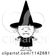 Poster, Art Print Of Black And White Mad Halloween Witch Girl