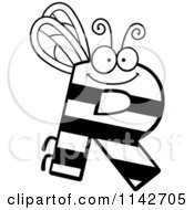 Poster, Art Print Of Black And White Letter R Bug