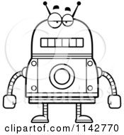 Poster, Art Print Of Black And White Bored Robot