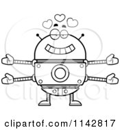 Poster, Art Print Of Black And White Loving Robot