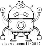 Poster, Art Print Of Black And White Mad Robot