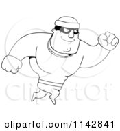 Poster, Art Print Of Black And White Jumping Male Robber