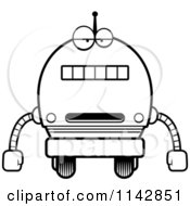 Poster, Art Print Of Black And White Bored Robot Boy