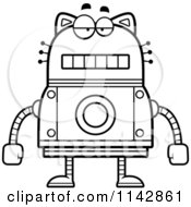 Black And White Bored Robot Cat