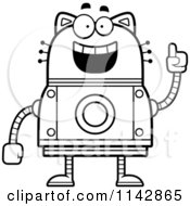 Poster, Art Print Of Black And White Smart Robot Cat
