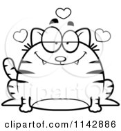 Poster, Art Print Of Black And White Chubby Infatuated Tabby Cat