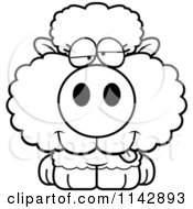 Poster, Art Print Of Black And White Goofy Baby Sheep