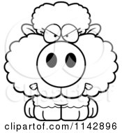 Poster, Art Print Of Black And White Mad Baby Sheep