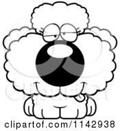 Poster, Art Print Of Black And White Goofy Poodle Puppy