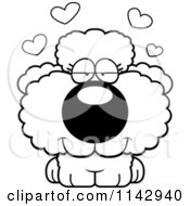 Poster, Art Print Of Black And White Cute Poodle Puppy In Love