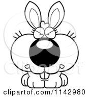 Poster, Art Print Of Black And White Angry Rabbit