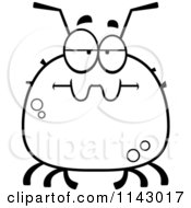 Poster, Art Print Of Black And White Chubby Bored Tick