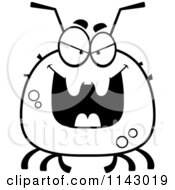 Poster, Art Print Of Black And White Chubby Evil Tick