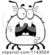 Poster, Art Print Of Black And White Chubby Scared Tick