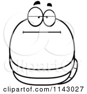 Poster, Art Print Of Black And White Chubby Bored Worm
