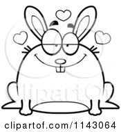 Poster, Art Print Of Black And White Chubby Infatuated Rabbit