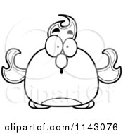 Poster, Art Print Of Black And White Chubby Shocked Phoenix Fire Bird