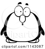Poster, Art Print Of Black And White Chubby Surprised Penguin