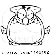 Poster, Art Print Of Black And White Chubby Mad Owl