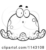 Poster, Art Print Of Black And White Chubby Surprised Octopus