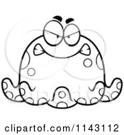 Poster, Art Print Of Black And White Chubby Mad Octopus