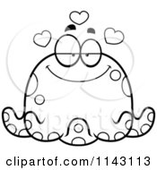 Poster, Art Print Of Black And White Chubby Infatuated Octopus