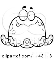 Poster, Art Print Of Black And White Chubby Drunk Octopus