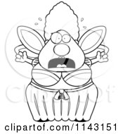 Poster, Art Print Of Black And White Chubby Fairy Godmother Freaking Out