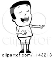 Poster, Art Print Of Black And White Boy Laughing And Pointing