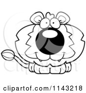 Poster, Art Print Of Black And White Cute Lion