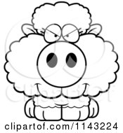 Poster, Art Print Of Black And White Sly Baby Sheep